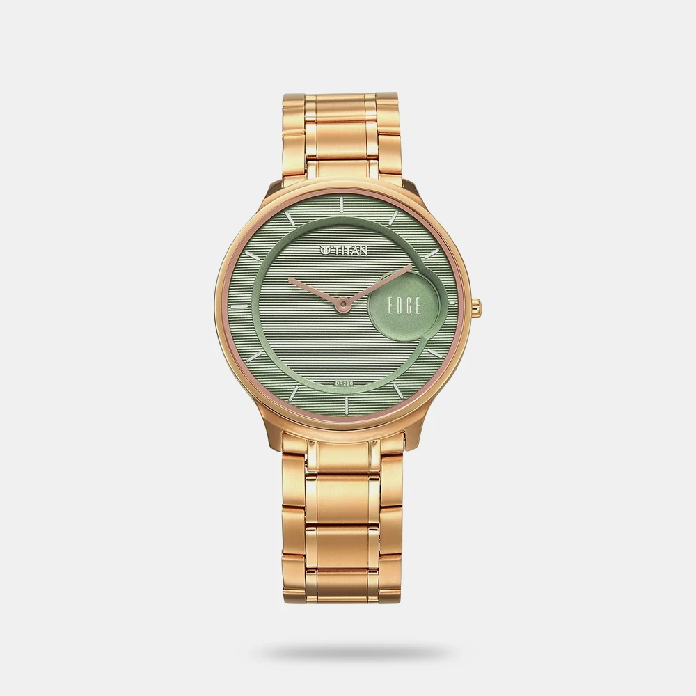 https://watchpalace.in/product/titan-edge-murals-quartz-analog-green-dial-stainless-steel-strap-watch-for-men-1843wm02/ Titan Edge Murals Quartz Analog Green Dial Stainless Steel Strap Watch For Men - 1843WM02