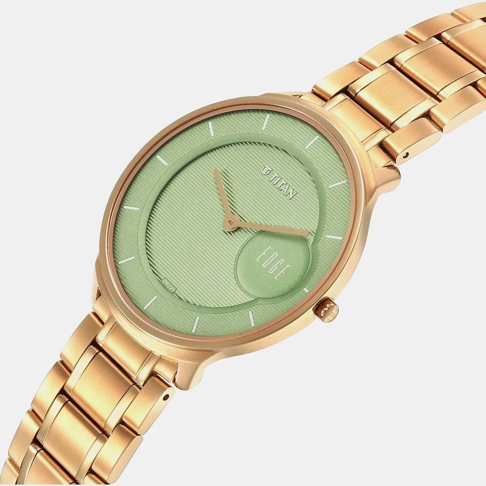 https://watchpalace.in/product/titan-edge-murals-quartz-analog-green-dial-stainless-steel-strap-watch-for-men-1843wm02/ Titan Edge Murals Quartz Analog Green Dial Stainless Steel Strap Watch For Men - 1843WM02 - Image 3