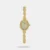 Purchase this women's white analog watch from Titan's Raga collection and complete your look. This stylish watch has an oval shaped dial and also has a quartz type movement. The strap of this plain two handed watch is made of premium quality metal and is golden in colour which lends a rich look to it. This watch is water resistant up to 30 meters. Pair this watch with your stylish attire to look your best.