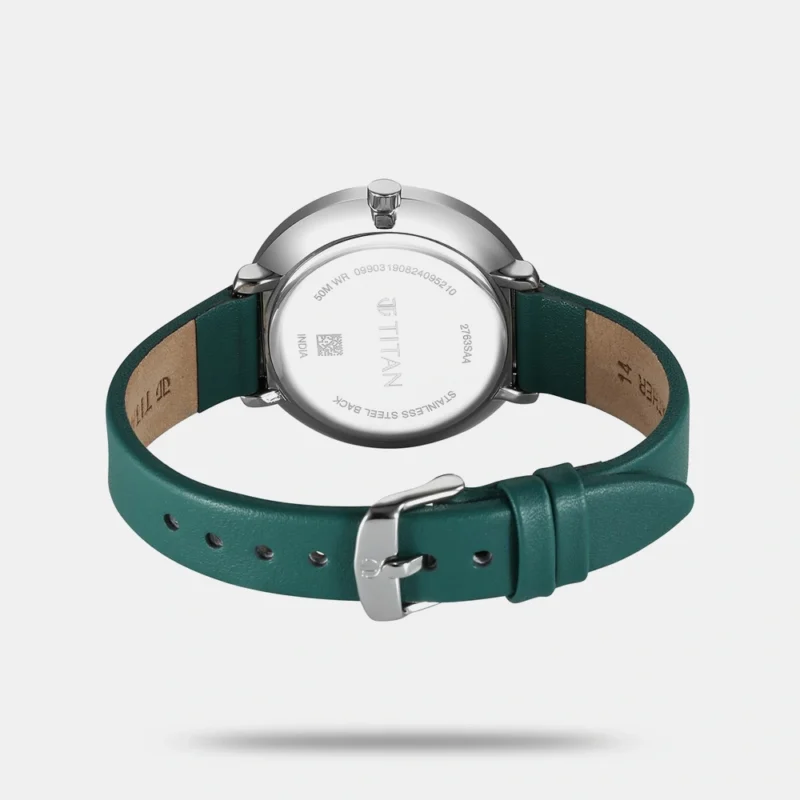 Titan Neo Analog with Day and Date Green Dial Green Color Leather Strap ...