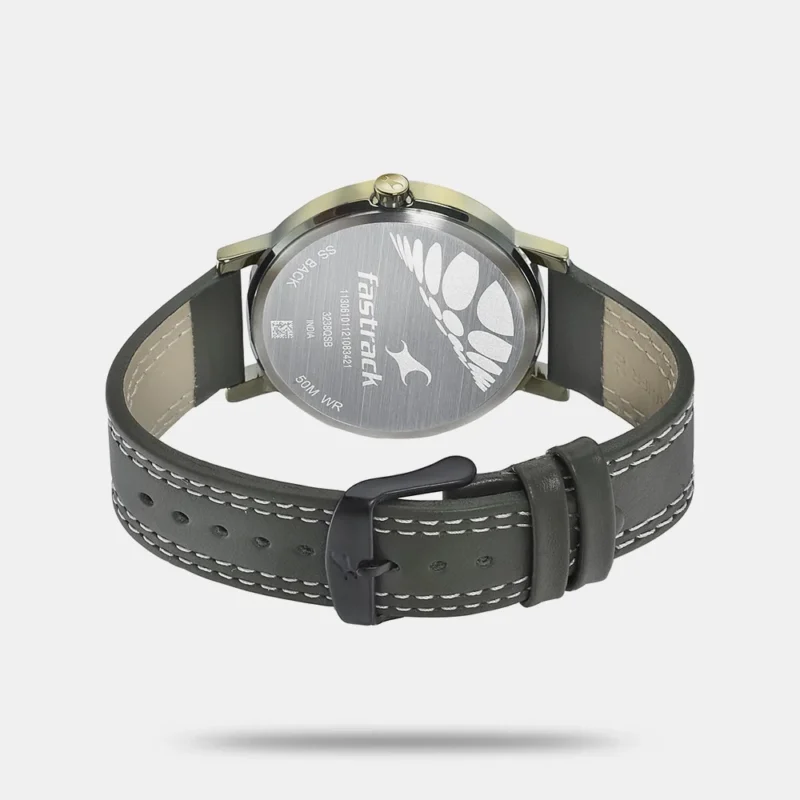 Fastrack Dial It Up Quartz Multifunction Green Dial Leather Strap Watch for Guys - 3238QL01 - Image 4