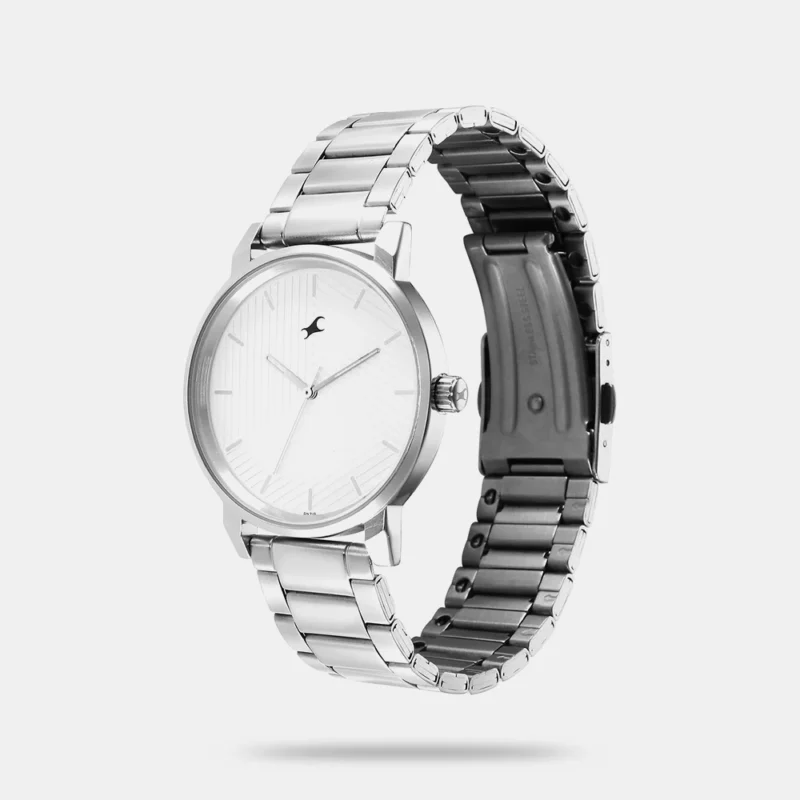 Fastrack Stunners White Dial Metal Strap Watch for Guys - 3278SM04 - Image 2