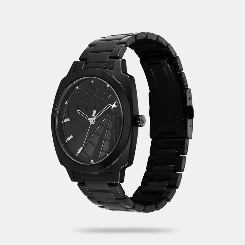 Fastrack Groove Quartz Analog Black Dial Guys Stainless Steel Watch - 3322NM01 - Image 2