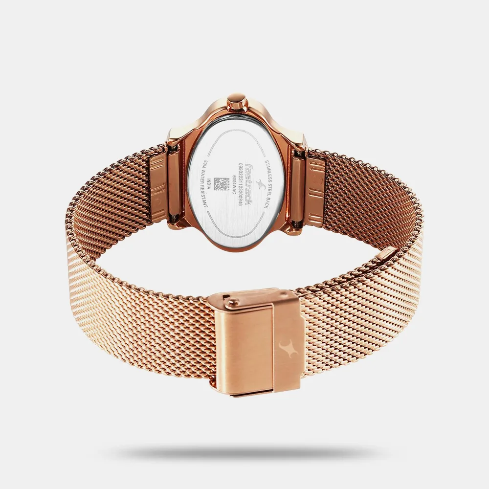 https://watchpalace.in/product/fastrack-pulse-quartz-analog-white-dial-rose-gold-stainless-steel-strap-watch-for-girls-6004wm01f/ Fastrack Pulse Quartz Analog White Dial Rose Gold Stainless Steel Strap Watch For Girls - 6004WM01F - Image 4