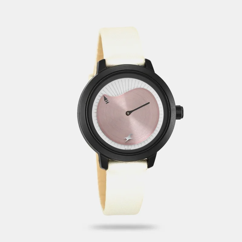 Fastrack Revibe Quartz Analog White Dial Fabric Strap Watch for Girls - 6255PF01