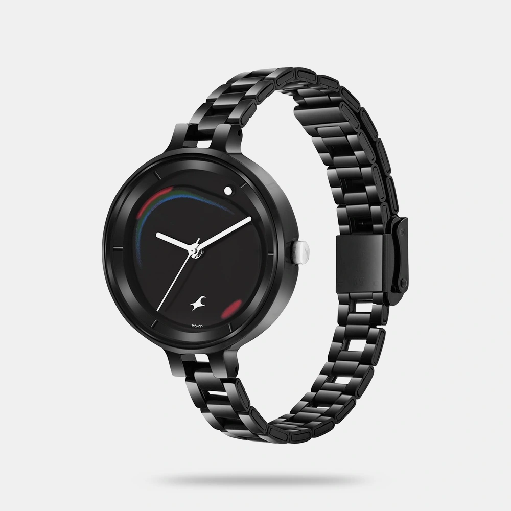 https://watchpalace.in/product/fastrack-metawe-quartz-analog-black-dial-stainless-steel-strap-watch-for-girls-6306km01/ Fastrack MetaWe Quartz Analog Black Dial Stainless Steel Strap Watch For Girls - 6306KM01 - Image 2