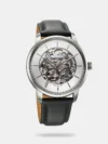 Make a statement with this striking wristwatch. Its dial features simple dual hands, giving it a mysterious charm. The watch is also water-resistant up to 50m and comes with a metal bracelet band that holds it together with a butterfly clasp.
