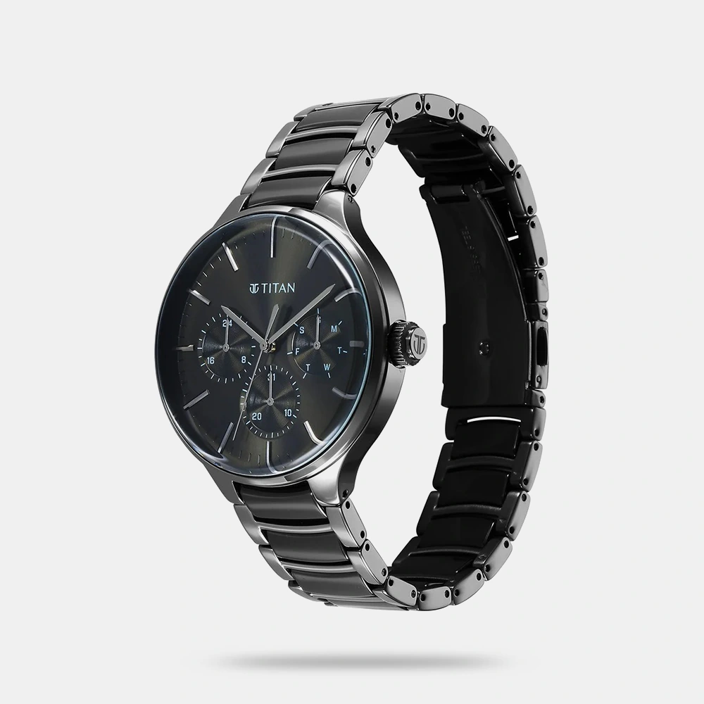 https://watchpalace.in/product/titan-ceramic-fusion-multifunction-black-round-dial-two-toned-stainless-steel-strap-watch-for-men-90148kd06/ Titan Ceramic Fusion Multifunction Black Round Dial Two Toned Stainless Steel Strap Watch For Men - 90148KD06 - Image 2