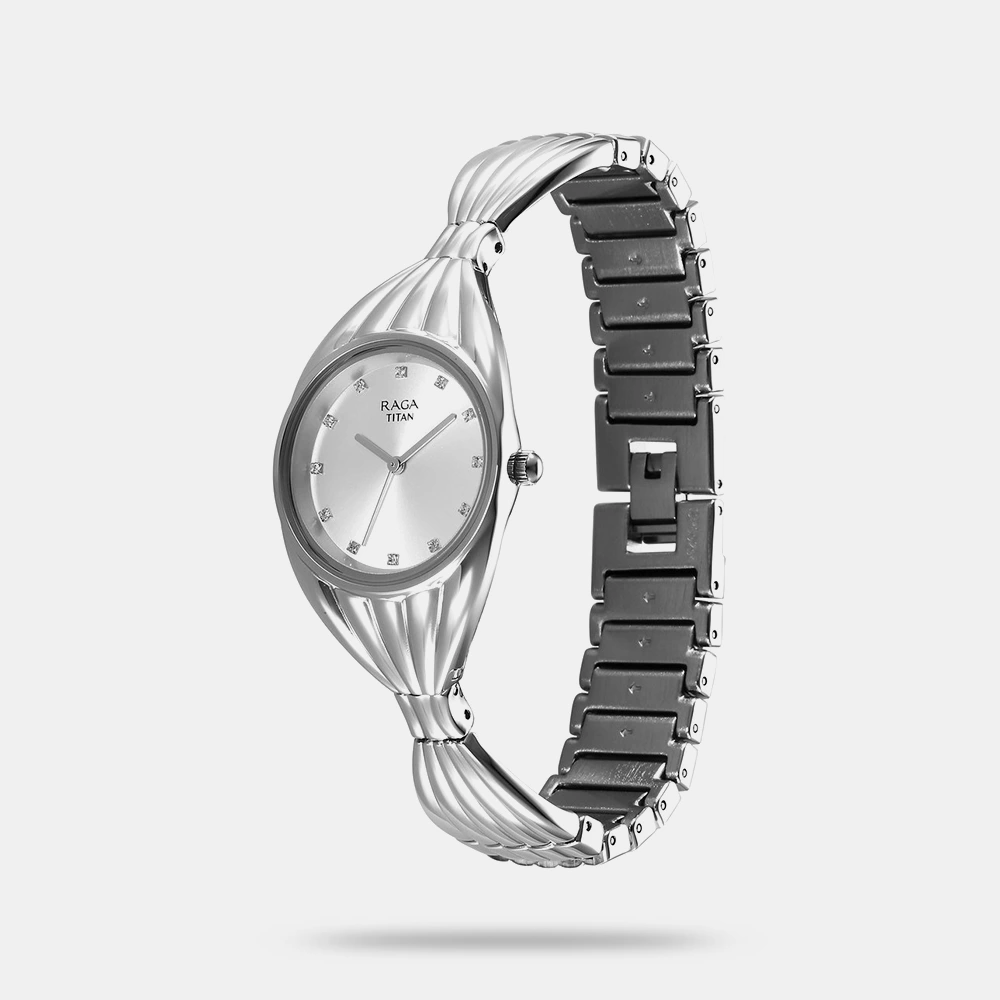 https://watchpalace.in/product/titan-raga-memoirs-quartz-analog-silver-dial-with-silver-metal-strap-watch-for-women-95254sm01f/ Titan Raga Memoirs Quartz Analog Silver Dial With Silver Metal Strap Watch For Women - 95254SM01F - Image 3