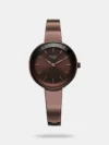 https://watchpalace.in/product/titan-aura-quartz-analog-grey-dial-stainless-steel-strap-watch-for-women-95245km02/ The epitome of finely crafted elegance, this women's analog watch by Titan is sure to impress you. Its stainless steel strap vaunts a titanium hue that enhances the look of the watch. The dark titanium round dial is secured by a sapphire glass and is housed in a 39 mm case. It exudes plain two hands. Furthermore, it is completed with a jewellery clasp to ensure a secure fit on the wrist.