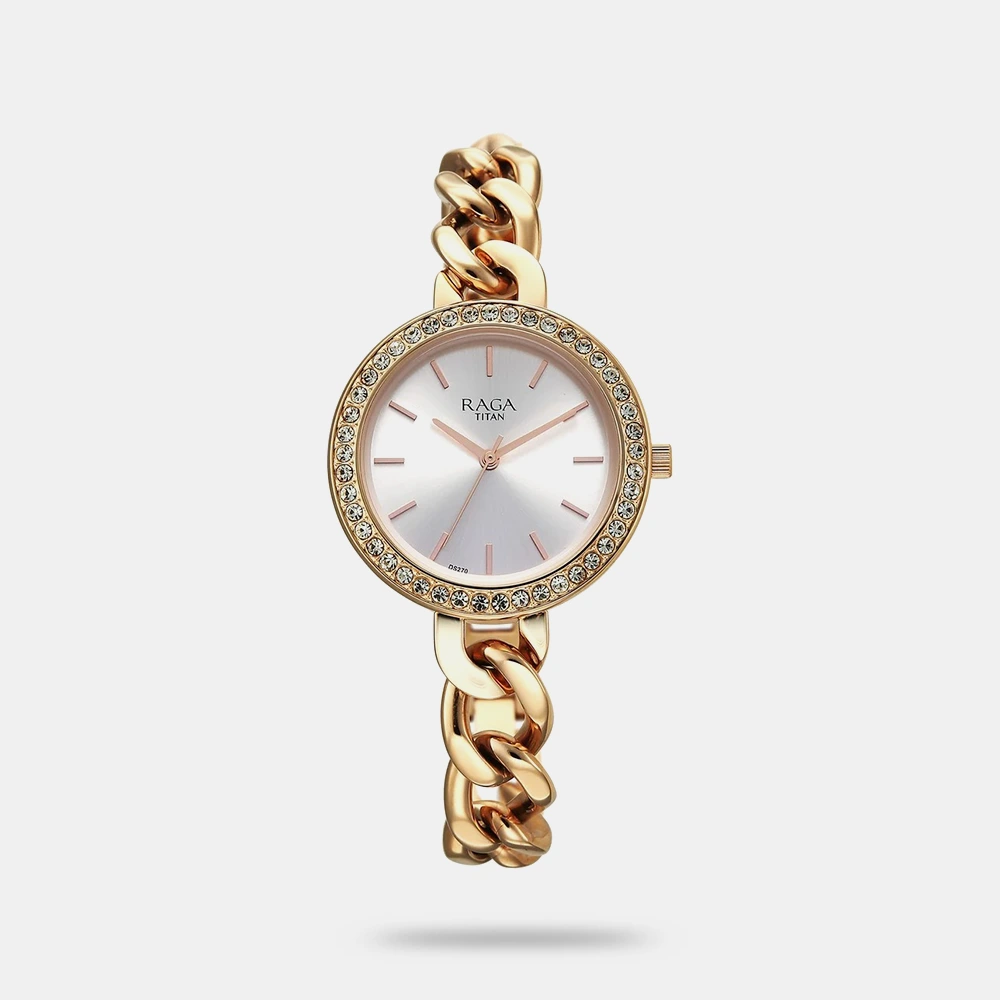 https://watchpalace.in/product/titan-raga-showstopper-quartz-analog-silver-dial-metal-strap-watch-for-women-95361wm01/ Titan Raga Showstopper Quartz Analog Silver Dial Metal Strap Watch For Women - 95361WM01