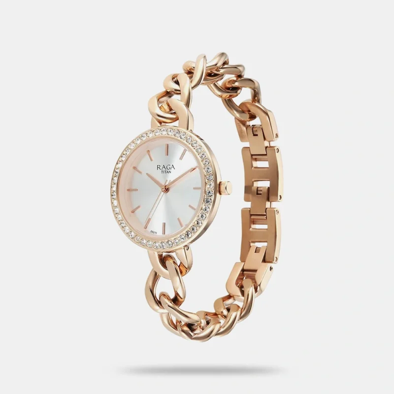 Titan Raga Showstopper Quartz Analog Silver Dial Metal Strap Watch For Women - 95361WM01 - Image 2