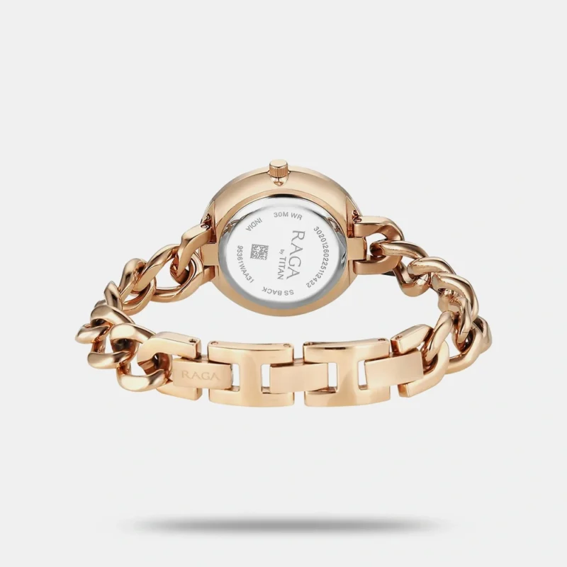 Titan Raga Showstopper Quartz Analog Silver Dial Metal Strap Watch For Women - 95361WM01 - Image 4