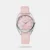 Elevate your kids' style and astonish everyone with this analog watch from Vyb by Fastrack. Encased in a pink, round dial, it features plain 3-hand functionality and quartz movement on the watch. The genuine leather strap comes in a pink hue that further elevates the look of the watch. Besides, it is completed with a buckle to ensure a secure fit on the wrist.