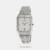This analog watch for men features a white, rectangular dial. Its case is fitted with a crown that lets you adjust the time. The dial has plain three hands, a Roman numeral marking at the twelfth interval, studded markings at the third and ninth intervals and a date display at the sixth interval. This timepiece comes with a 24 month warranty. <div id="product-details-lists" class="row"> <div id="product-details-lists-col1" class="col-sm-5 col-xs-6"></div> </div>