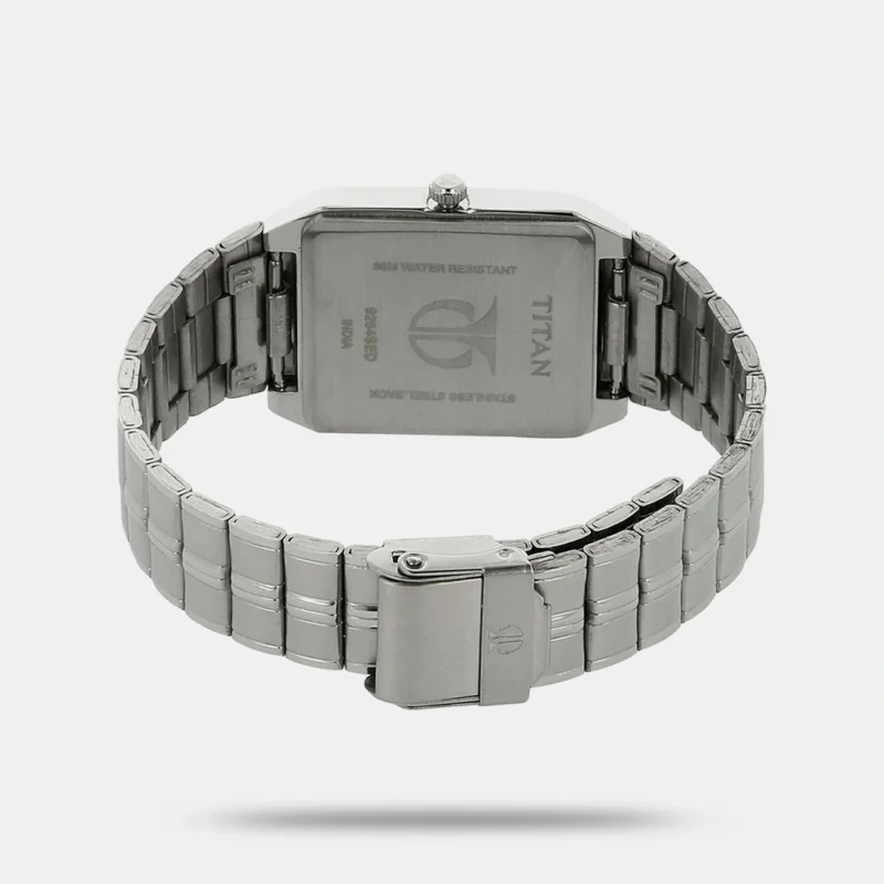Titan Analog with Date White Dial Metal Strap watch for Men - NE9264SM01J - Image 3