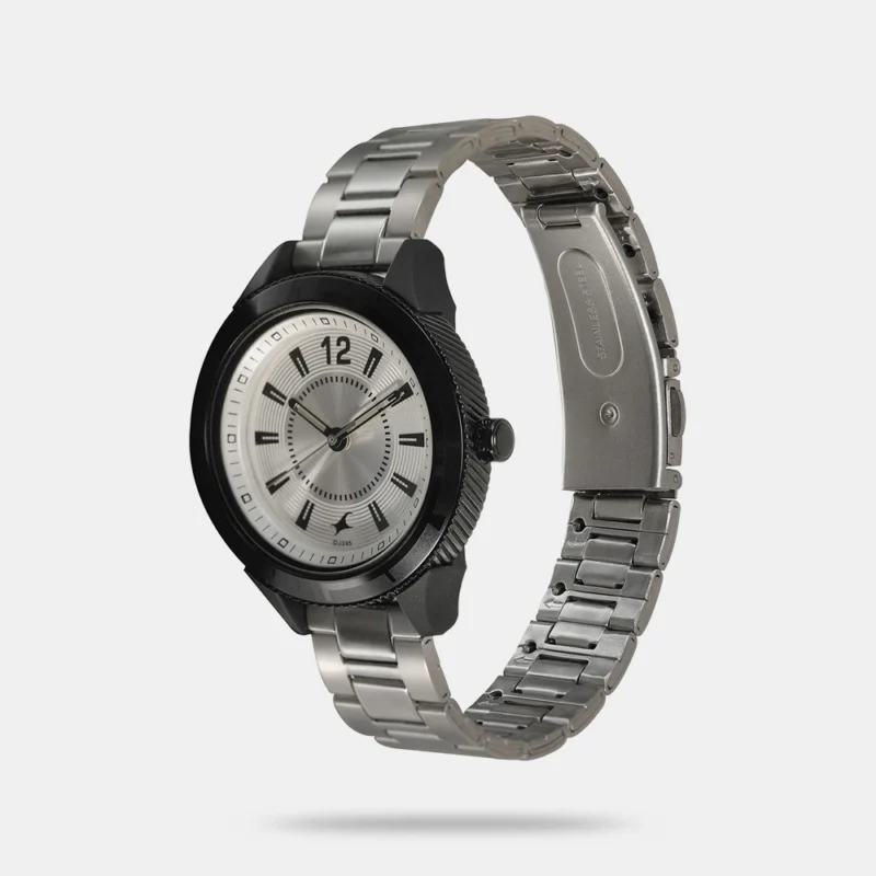 Fastrack Varsity Quartz Analog Silver Dial Stainless Steel Strap Watch for Girls - NN6176KM14 - Image 2