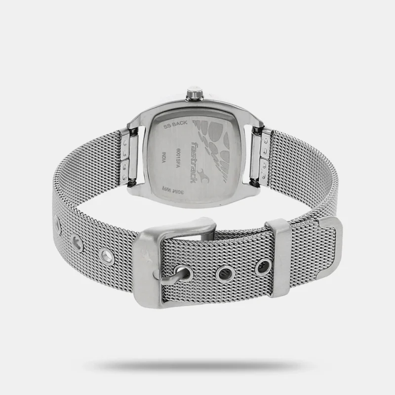 Fastrack Quartz Analog Silver Dial Metal Strap Watch for Girls - NP6001SM01 - Image 3