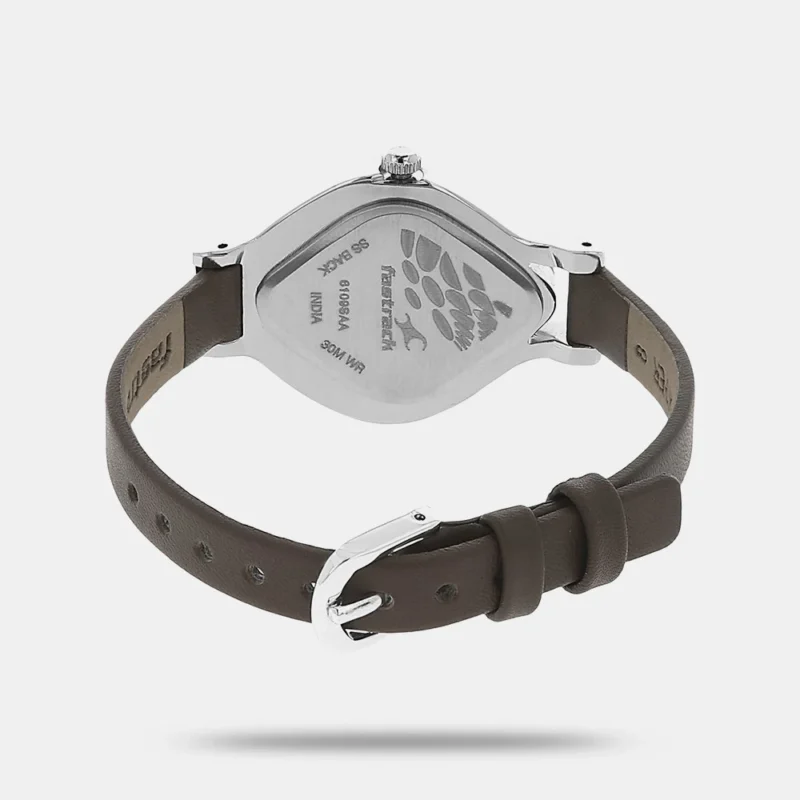 Fastrack Quartz Analog Brown Dial Leather Strap Watch for Girls - NP6109SL02 - Image 3