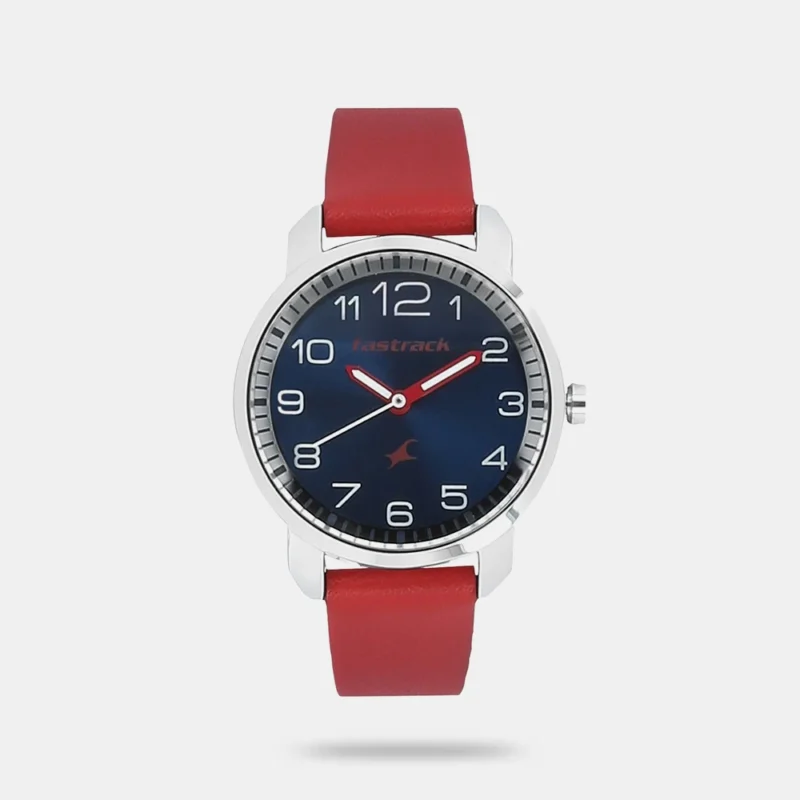 Fastrack Quartz Analog Blue Dial Leather Strap Watch for Girls - NP6111SL02