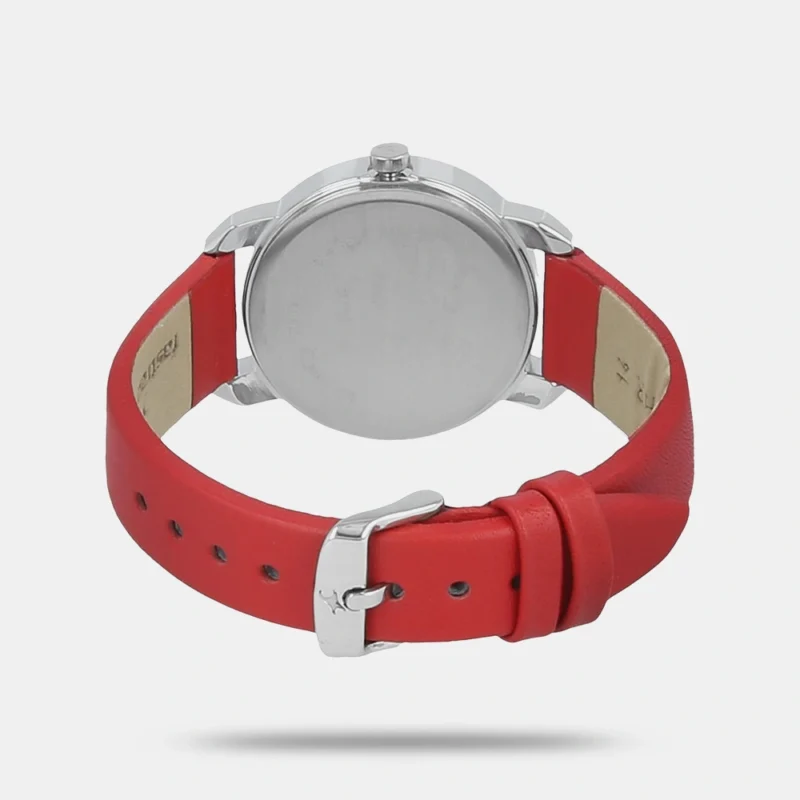 Fastrack Quartz Analog Blue Dial Leather Strap Watch for Girls - NP6111SL02 - Image 3