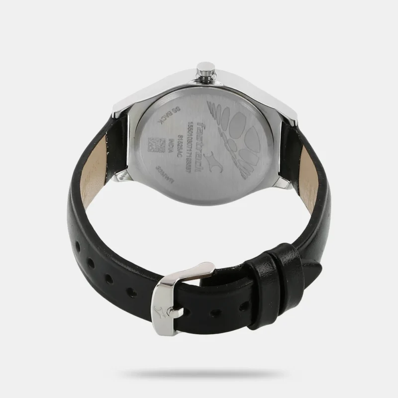 Fastrack Checkmate Quartz Analog Black Dial Leather Strap Watch for Girls - NP6152SL01 - Image 3