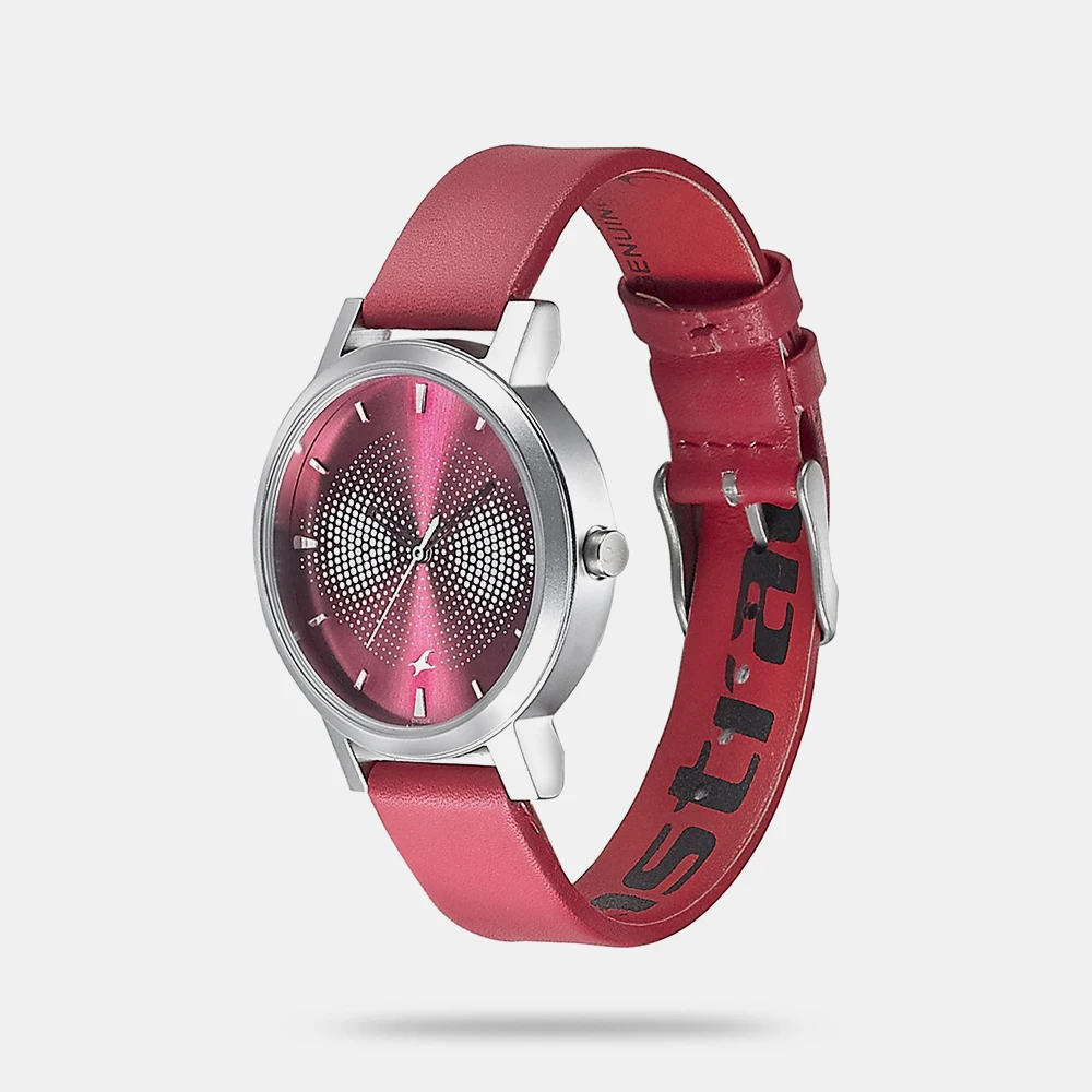 https://watchpalace.in/product/fastrack-sunburn-quartz-analog-pink-dial-leather-strap-watch-for-girls-np6213sl03/ Fastrack Sunburn Quartz Analog Pink Dial Leather Strap Watch for Girls - NP6213SL03 - Image 2