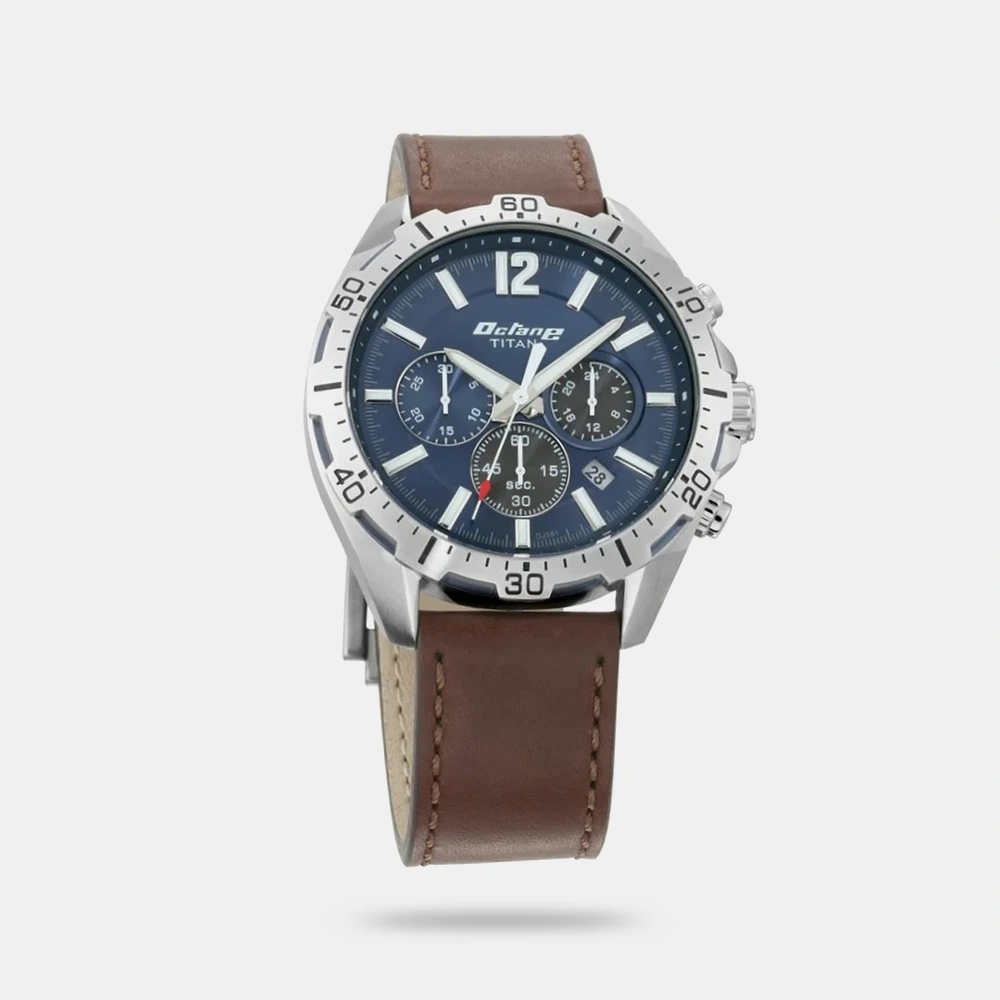 https://watchpalace.in/product/titan-octane-blue-chronograph-leather-strap-watch-for-men-np90108kl02/ Titan Octane Blue Chronograph Leather Strap watch for Men - NP90108KL02