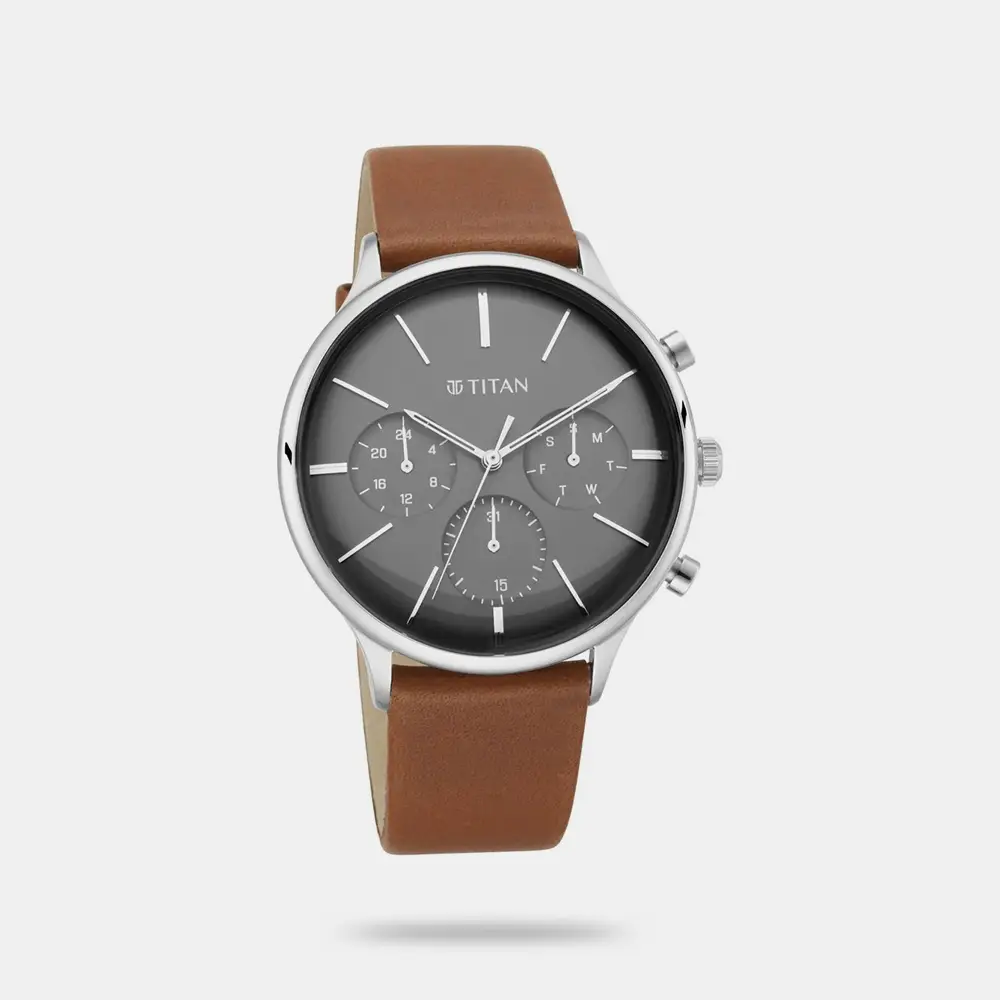 https://watchpalace.in/product/titan-light-leathers-multifunction-black-dial-brown-leather-strap-watch-for-men-nq90134sl01/ Titan Light Leathers Multifunction Black Dial Brown Leather Strap Watch For Men - NQ90134SL01
