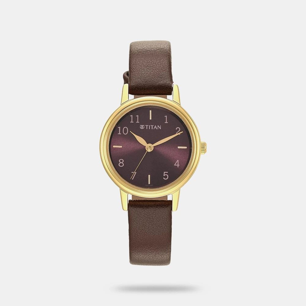 https://watchpalace.in/product/titan-karishma-brown-dial-leather-strap-watch-for-women-nr2678yl02/ Titan Karishma Brown Dial Leather Strap Watch for Women - NR2678YL02