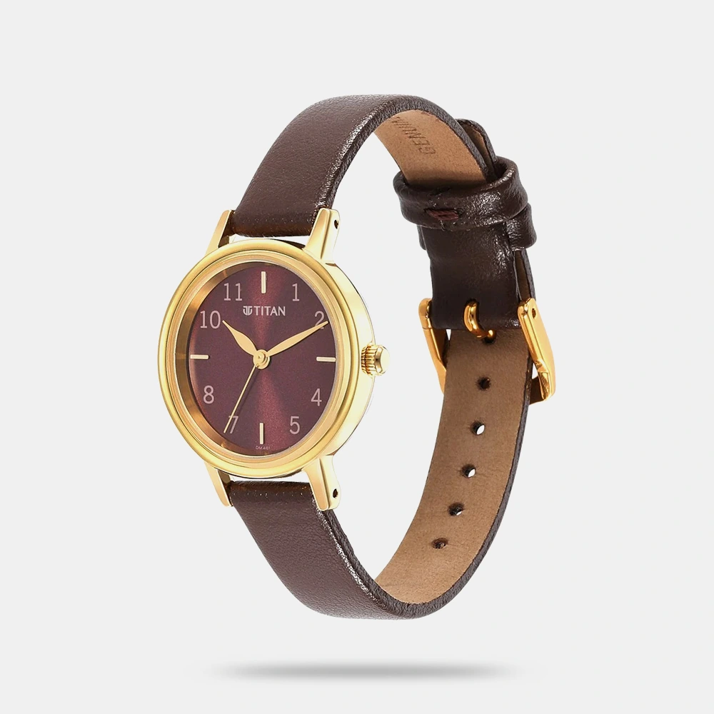 https://watchpalace.in/product/titan-karishma-brown-dial-leather-strap-watch-for-women-nr2678yl02/ Titan Karishma Brown Dial Leather Strap Watch for Women - NR2678YL02 - Image 2