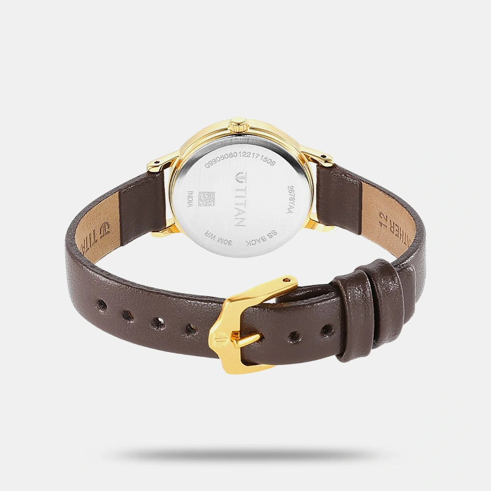 https://watchpalace.in/product/titan-karishma-brown-dial-leather-strap-watch-for-women-nr2678yl02/ Titan Karishma Brown Dial Leather Strap Watch for Women - NR2678YL02 - Image 4