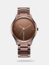 Add a classy touch to your attire by wearing this men's analog watch from the Two Timers collection by Fastrack. Encased in a 49.5 mm case, the black round dial is protected by an acrylic glass. It features dual dial, two crowns for time adjustment, numeral and stick hour markings. The silicon strap flaunts a black hue that accentuates the look of the watch. Besides, it is completed with a buckle clasp to ensure a secure fit on the wrist.