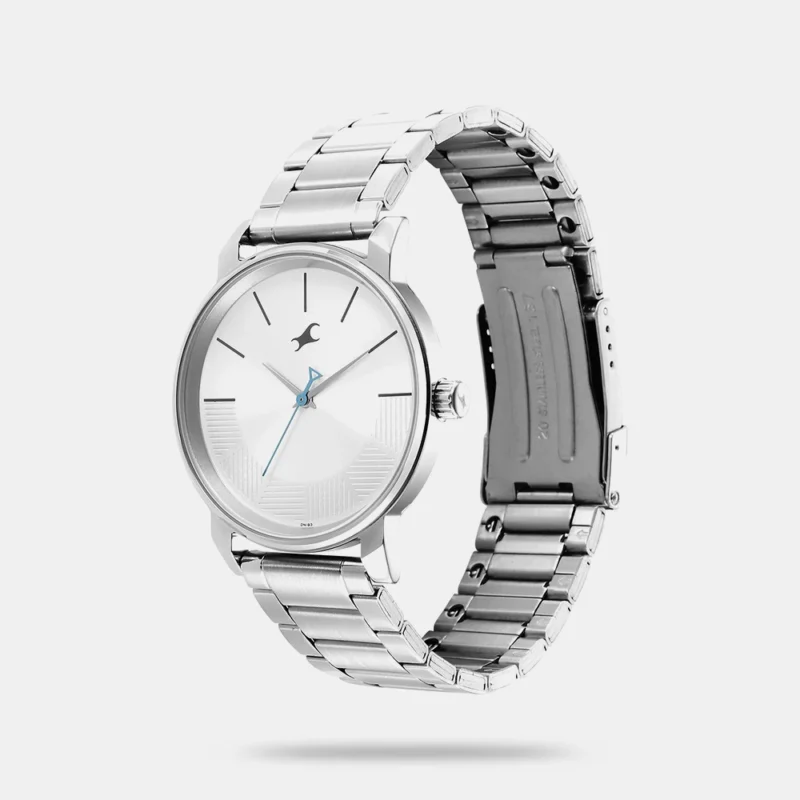 Fastrack Stunners Quartz Analog Silver Dial Metal Strap Watch for Guys Guys Watch - NR3291SM02 - Image 2