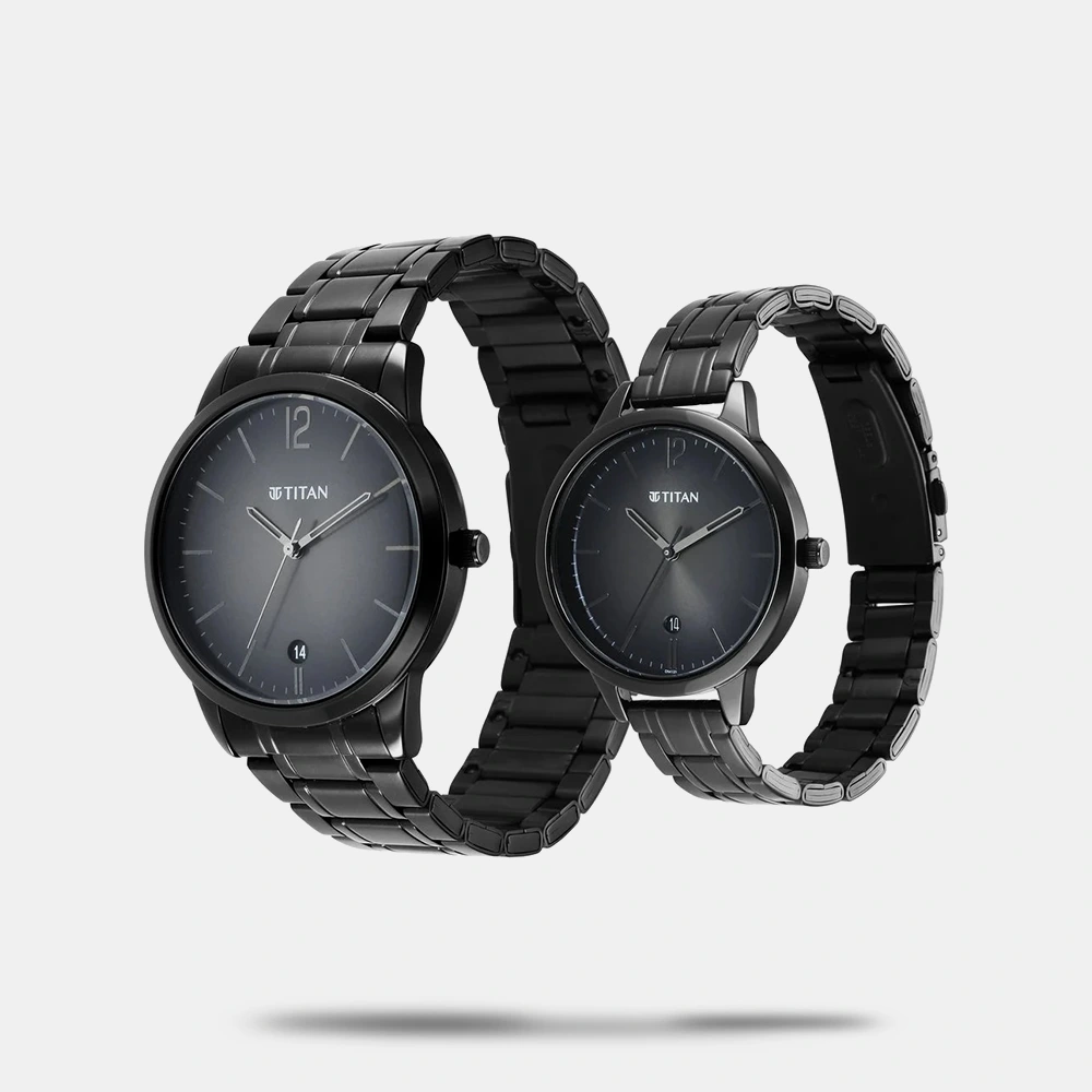 https://watchpalace.in/product/titan-bandhan-anthracite-dial-analog-with-date-stainless-steel-strap-watch-for-couple-ns18062617nm01p/ Titan Bandhan Anthracite Dial Analog with Date Stainless Steel Strap Watch for Couple - NS18062617NM01P - Image 2