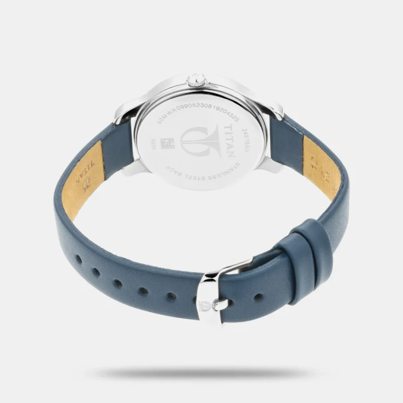 Titan Women's Chic minimalist watch with White dial and leather strap - NS2481SL10 - Image 4