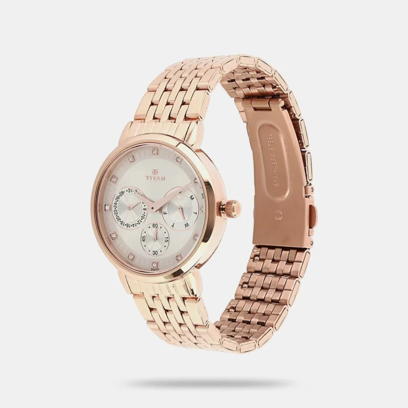 Titan Workwear Beige Dial Women Watch With Stainless Steel Strap - NS2569WM02 - Image 2