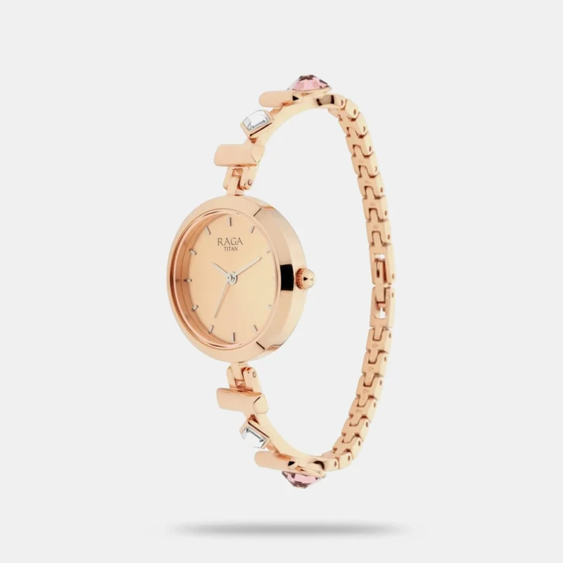 Titan Raga Facets Rose Gold Dial Women Watch With Stainless Steel Strap - NS2606WM06 - Image 2