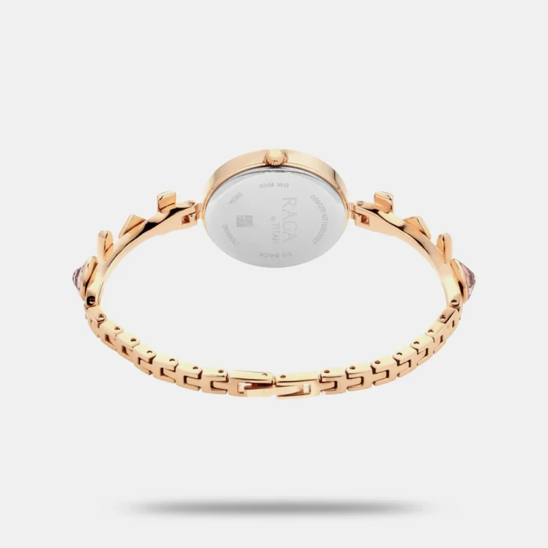 Titan Raga Facets Rose Gold Dial Women Watch With Stainless Steel Strap - NS2606WM06 - Image 4