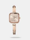 https://watchpalace.in/product/titan-raga-facets-rose-gold-dial-women-watch-with-stainless-steel-strap-ns2606wm06/ Designed to suit the preference of urban women, this analog watch from Titan is sure to make a style statement. The rose gold round dial is protected by a mineral glass. The brass strap comes in a rose gold hue that further elevates the look of the timekeeper. Besides, it is completed with a jewellery clasp to ensure a secure fit on the wrist.