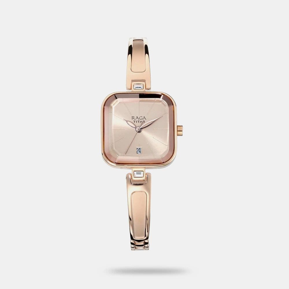 https://watchpalace.in/product/titan-raga-viva-rose-gold-dial-women-watch-with-metal-strap-ns2607wm01/ Titan Raga Viva Rose Gold Dial Women Watch With Metal Strap - NS2607WM01