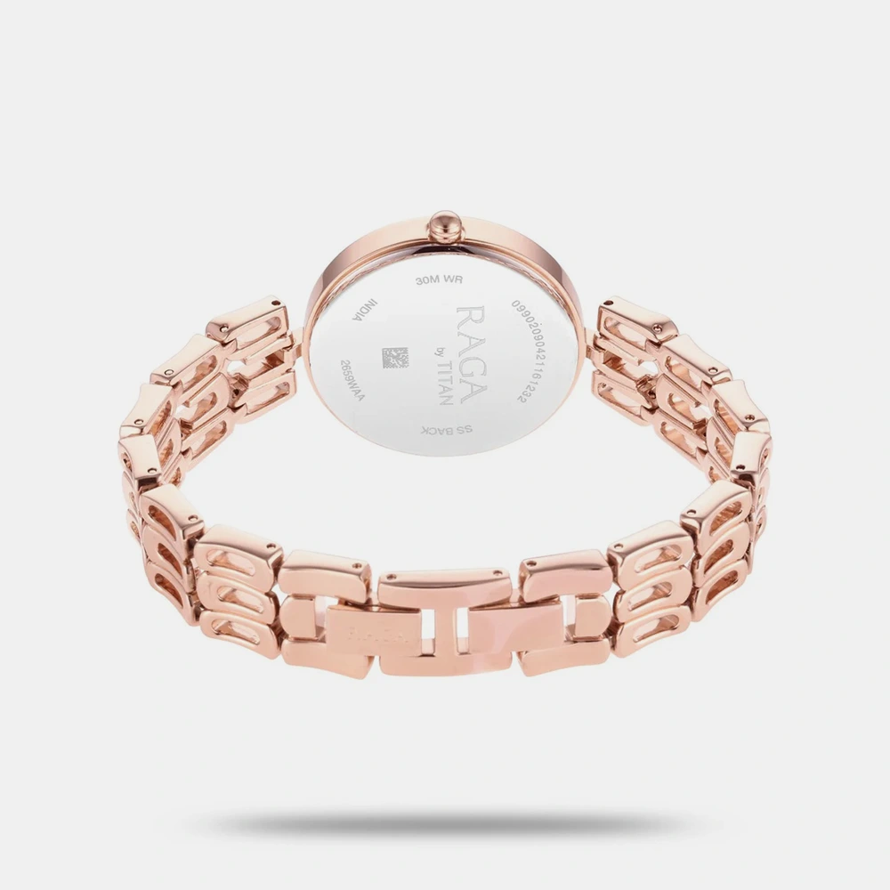 https://watchpalace.in/product/titan-raga-chic-mother-of-pearl-dial-women-watch-with-metal-strap-ns2659wm01/ Titan Raga Chic Mother Of Pearl Dial Women Watch With Metal Strap - NS2659WM01 - Image 3