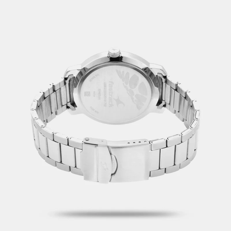 Fastrack Bare Basics Quartz Analog with Date White Dial Stainless Steel Strap Watch for Guys - NS3246SM01 - Image 4