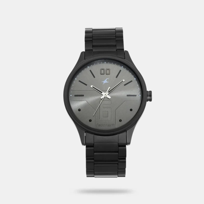 Fastrack Bare Basics Quartz Analog Grey Dial Stainless Steel Strap Watch for Guys - NS3247NM02