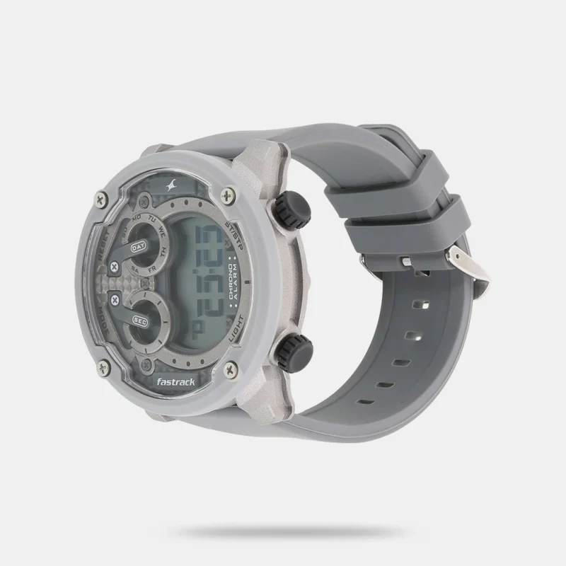 Fastrack Trendies Digital Grey Dial Silicone Strap Watch for Guys - NS38045PP02 - Image 2