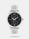 Effortlessly combining style and functionality, this men's analog watch from the Bare Basics collection by Fastrack will be a perfect pick. The stainless steel strap showcases an elegant silver hue that uplifts the look of the watch. Safeguarded by a mineral glass and functional on a quartz movement, the white round dial is encompassed in a 45 mm case. It features plain three hands and a crown for time adjustment. Furthermore, it is complemented with a fold-over push-button clasp that ensures a secure fit on the wrist.