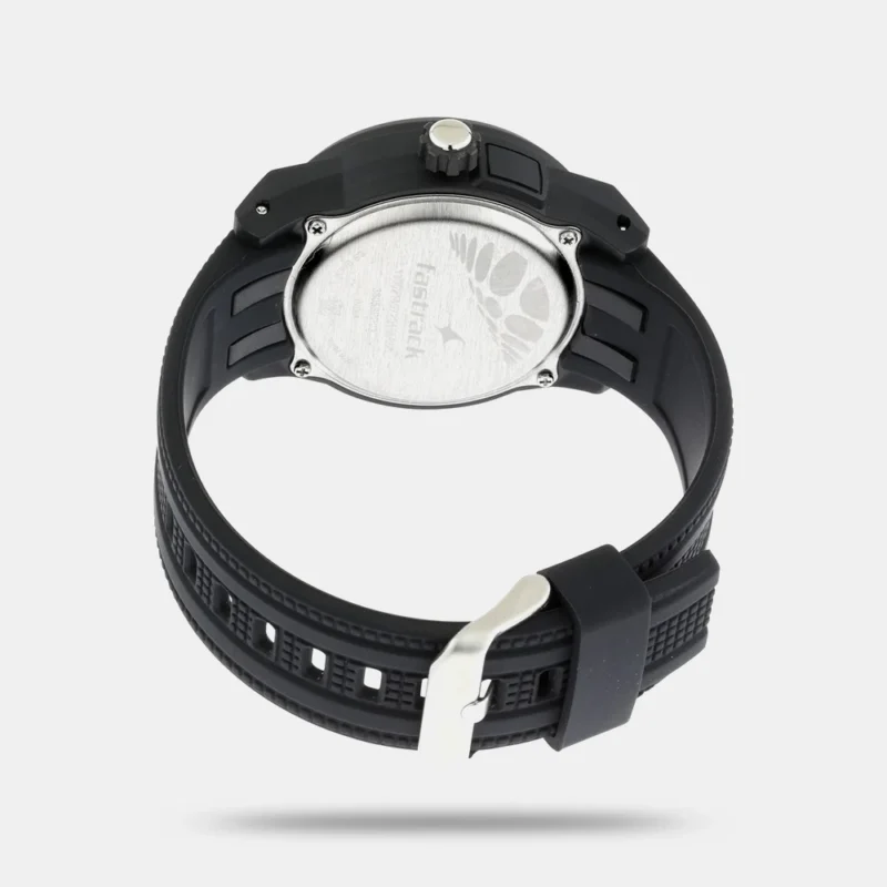Fastrack Trendies Quartz Analog Black Dial Silicone Strap Watch for Guys - NS38058PP03 - Image 3