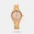 Style and performance perfectly combine together to form this women's analog watch that is brought to you by the Trendies 3.0 collection from Fastrack. Operated by a quartz movement and safeguarded by a mineral glass, the rose gold round dial is encased in a 36.5 mm case. It features plain three hands and a crown for time adjustment. The metal strap comes in a rose gold hue that further elevates the look of the timepiece. Moreover, it is fitted with a push-button clasp to ensure a secure fit on the wrist.