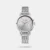 Amaze everyone around you by wearing this analog watch from Fastrack. Encased in a 30 mm case, the silver round-shaped dial, features a plain 3-hand functionality, quartz movement and a crown for time adjustment. The stainless steel bracelet comes in a silver hue that further elevates the look of the watch. Besides, it has a water resistance of up to 30 m and is completed with a hook buckle to ensure a secure fit on the wrist.