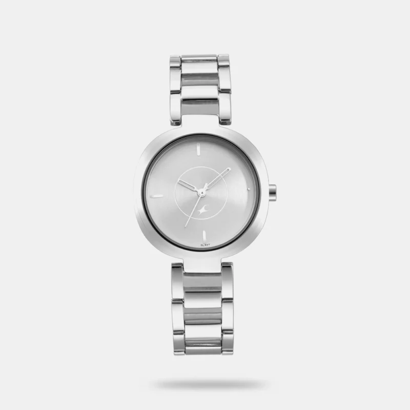 Fastrack Stunners Quartz Analog Silver Dial Metal Strap Watch for Girls - NS6247SM01